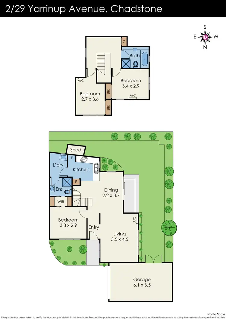 Floorplan of Homely townhouse listing, 2/29 Yarrinup Avenue, Chadstone VIC 3148