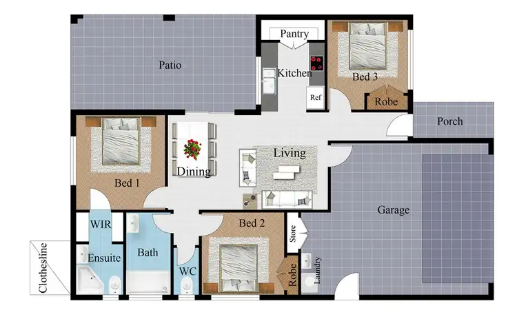 Floorplan of Homely house listing, 33 Barratonia Way, Mount Low QLD 4818