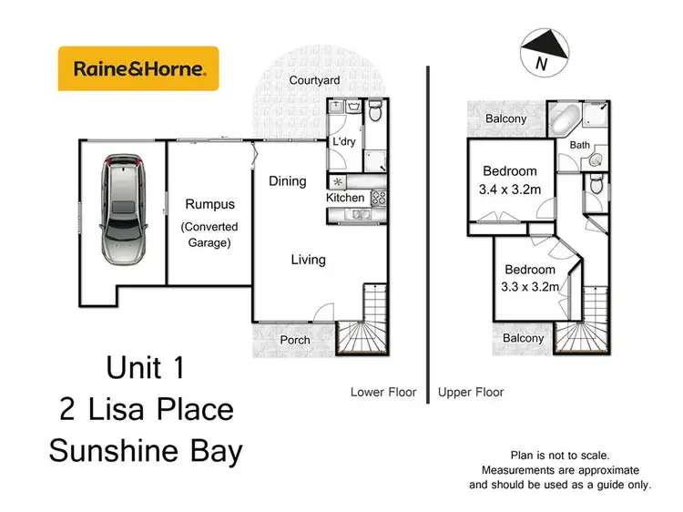 Floorplan of Homely unit listing, 1/2 Lisa Place, Denhams Beach NSW 2536