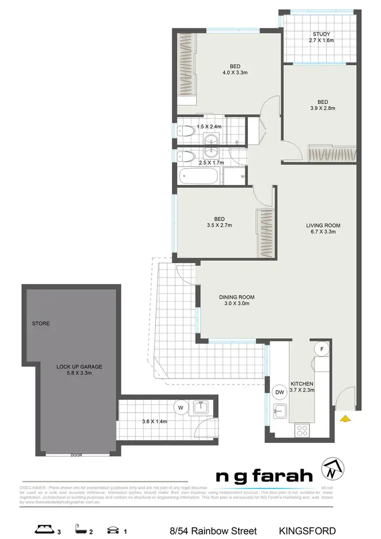 Floorplan of Homely apartment listing, 8/54 Rainbow Street, Kingsford NSW 2032