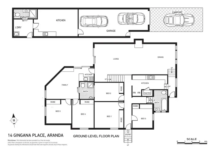 Floorplan of Homely house listing, 14 Gingana Place, Aranda ACT 2614