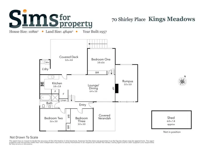 Floorplan of Homely house listing, 70 Shirley Place, Kings Meadows TAS 7249
