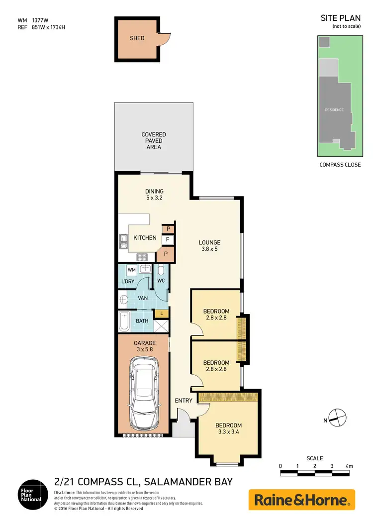 Floorplan of Homely semi-detached listing, 2/21 Compass Close, Salamander Bay NSW 2317
