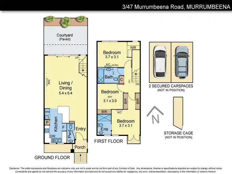 Floorplan of Homely townhouse listing, 3/47 Murrumbeena Road, Murrumbeena VIC 3163