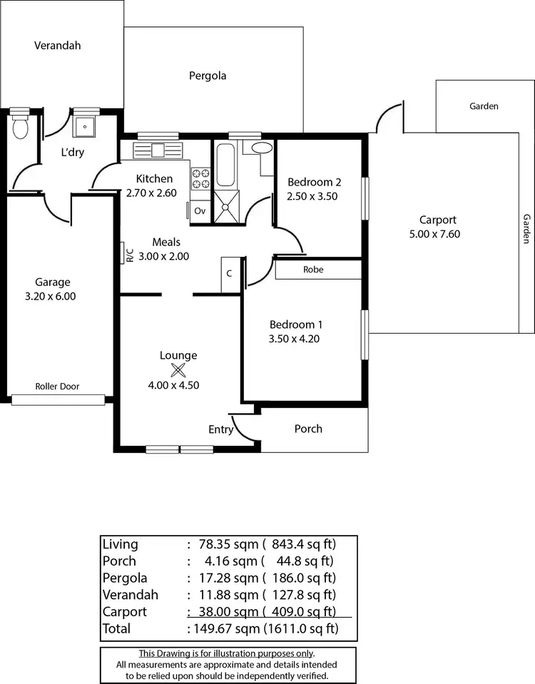 Floorplan of Homely unit listing, 1/94 North East Road, Walkerville SA 5081
