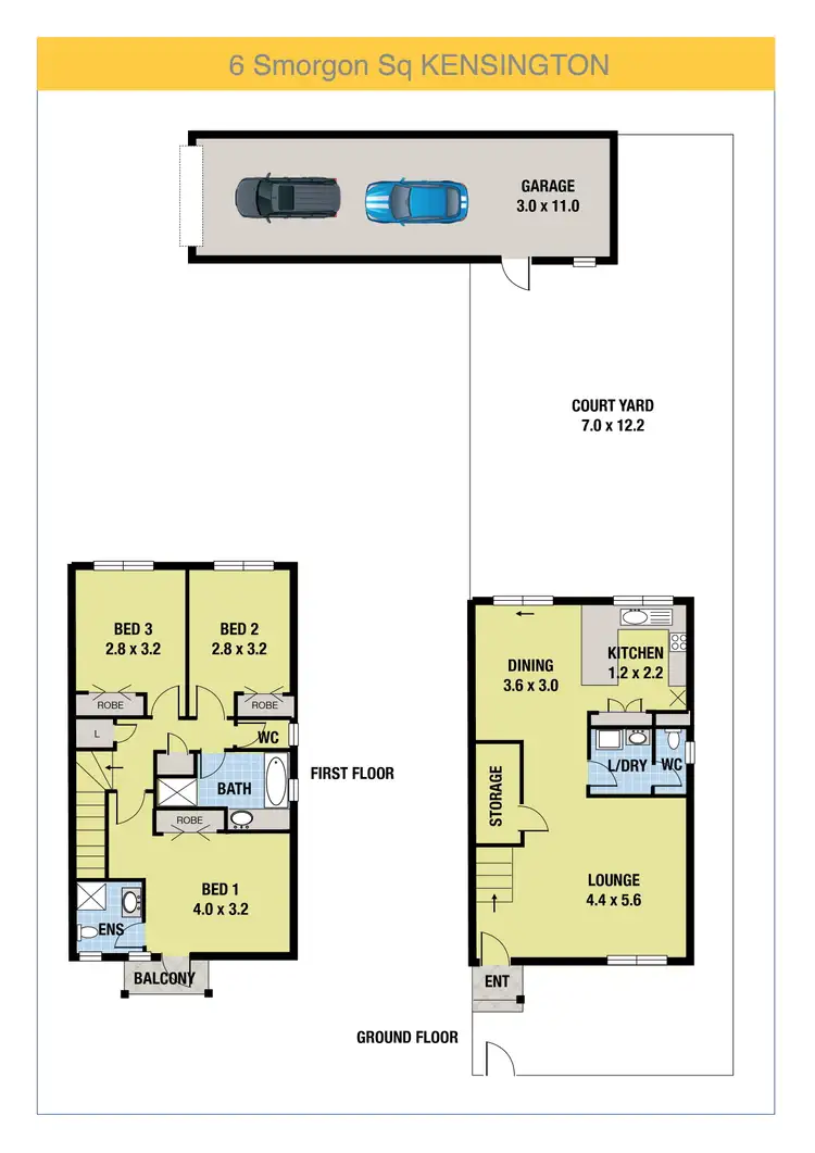 Floorplan of Homely house listing, 6 Smorgon Square, Kensington VIC 3031