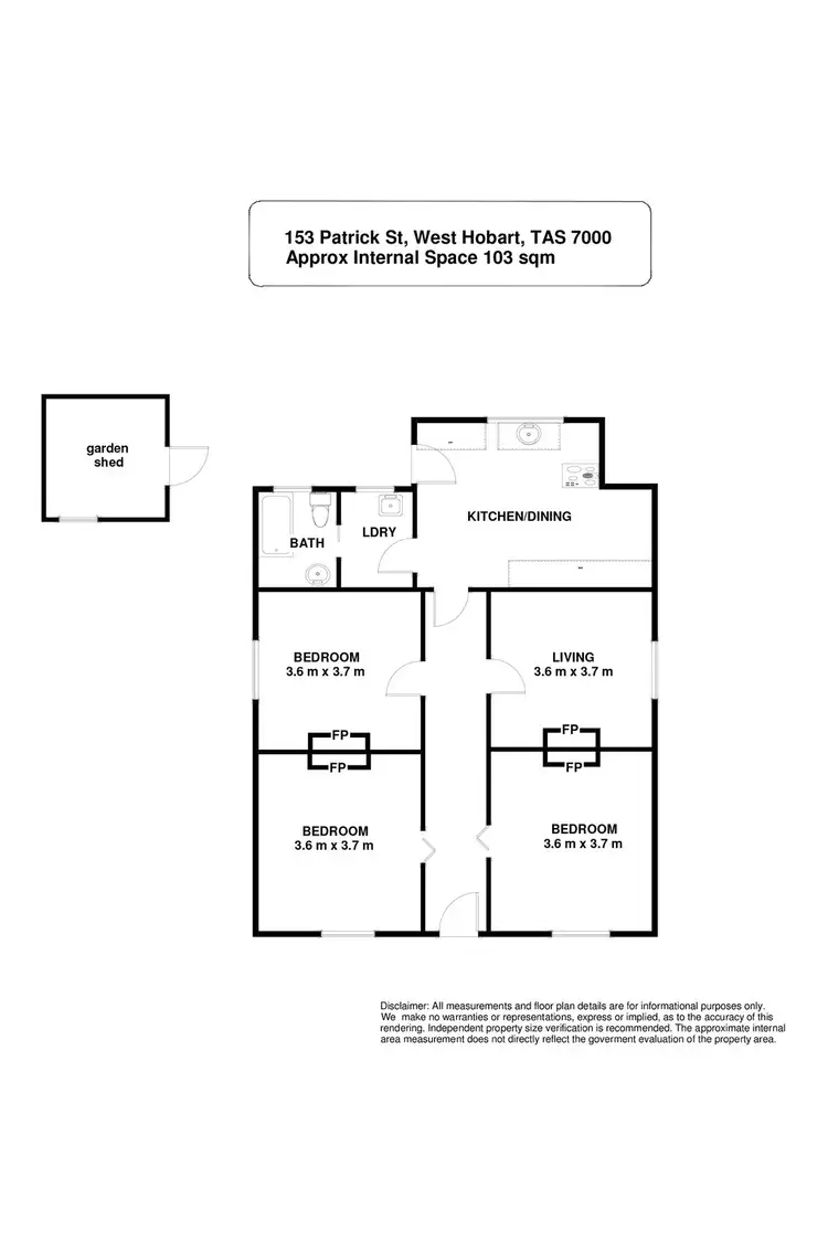 Floorplan of Homely house listing, 153 Patrick Street, West Hobart TAS 7000