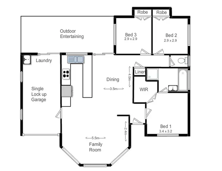 Floorplan of Homely house listing, 2 Whipbird Court, Urangan QLD 4655