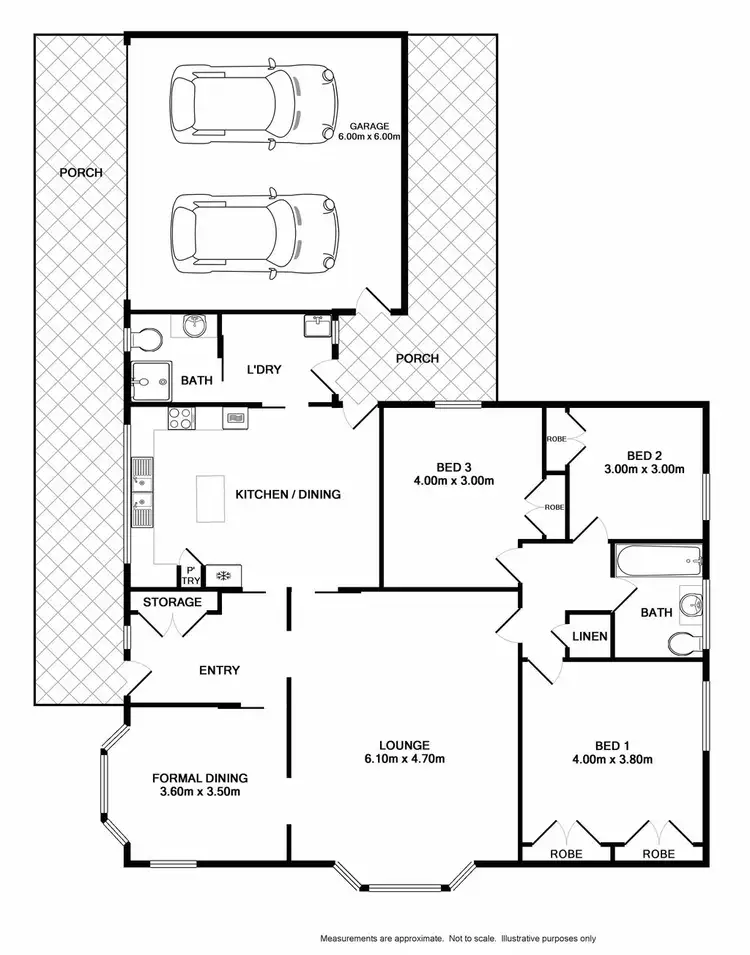 Floorplan of Homely house listing, 6 Moonya Drive, Wodonga VIC 3690