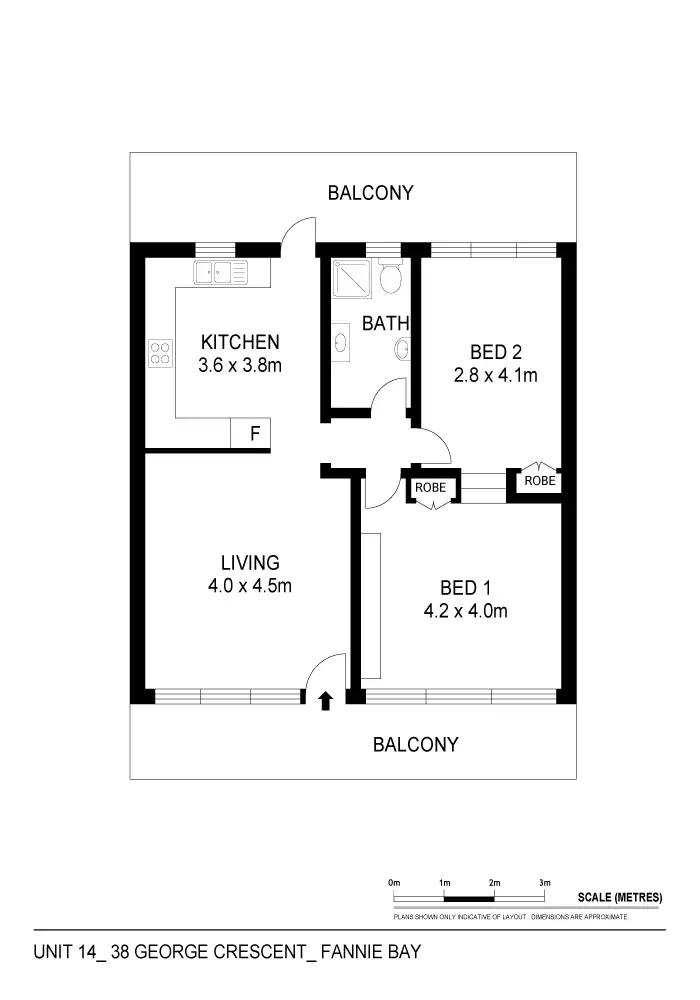 Floorplan of Homely apartment listing, 14/38 George Crescent, Fannie Bay NT 820