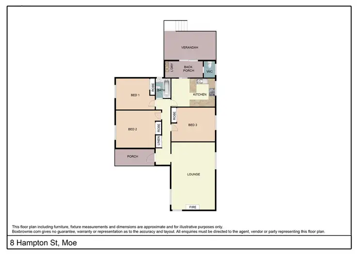 Floorplan of Homely house listing, 8 Hampton Street, Moe VIC 3825