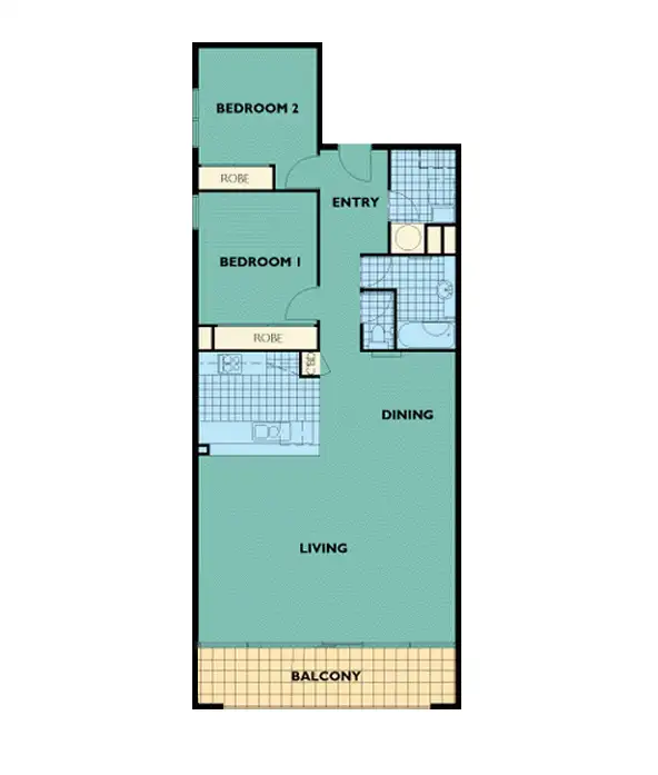 Floorplan of Homely apartment listing, 27/16 Courtney Street, North Melbourne VIC 3051