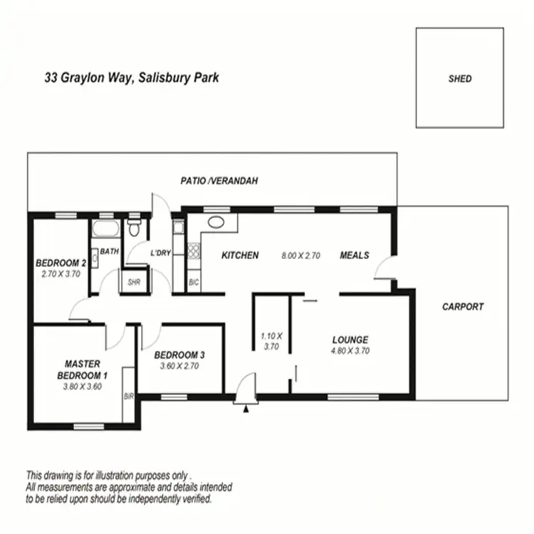Floorplan of Homely house listing, 33 Graylon Way, Salisbury Park SA 5109