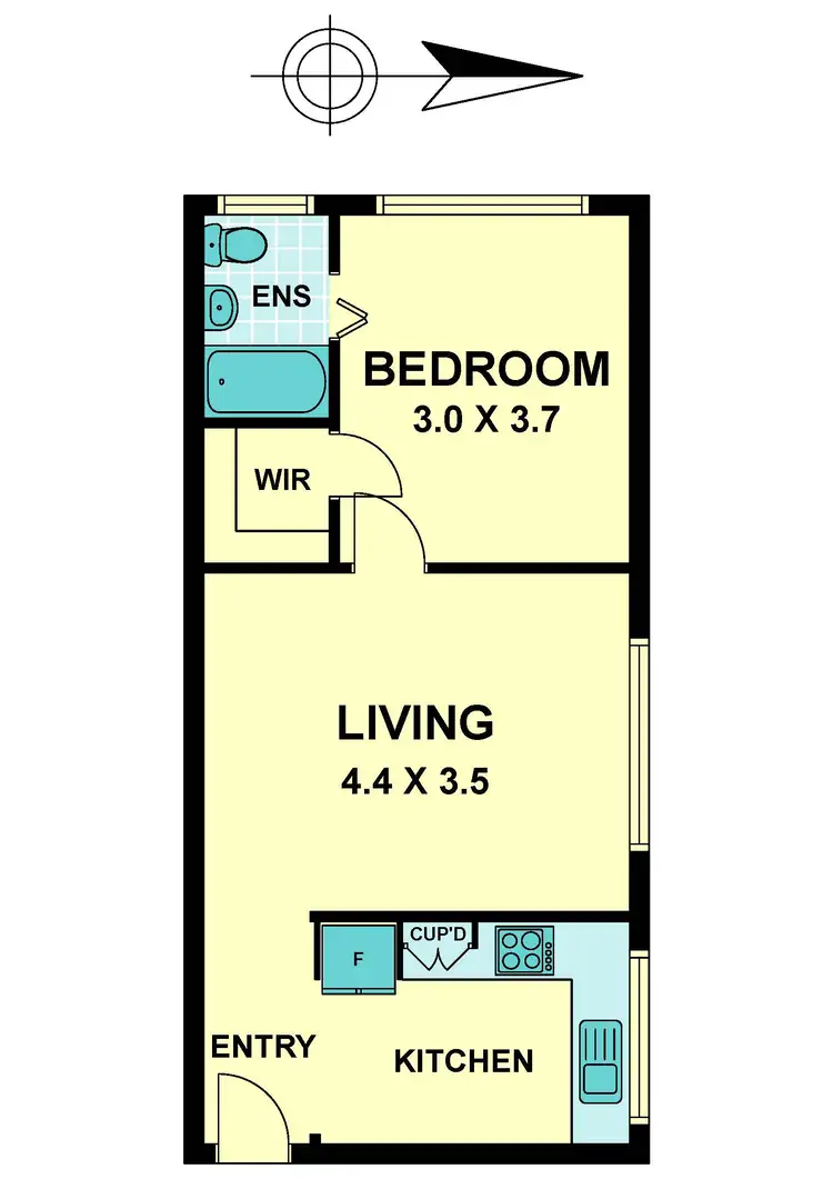 Floorplan of Homely apartment listing, 8/18 SHAFTESBURY STREET, Essendon VIC 3040