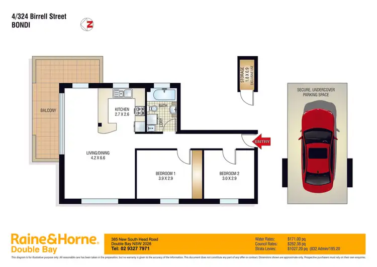 Floorplan of Homely apartment listing, 4/324 Birrell Street, Bondi NSW 2026