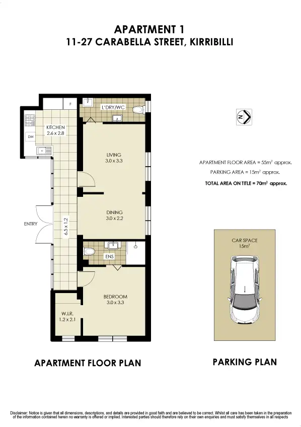 Floorplan of Homely apartment listing, 1/11-27 Carabella Street, Kirribilli NSW 2061
