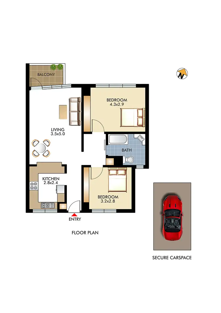 Floorplan of Homely apartment listing, 22/21 Manning Road, Double Bay NSW 2028