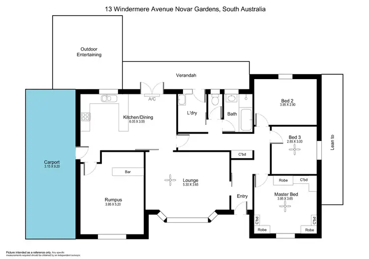 Floorplan of Homely house listing, 13 Windermere Avenue, Novar Gardens SA 5040