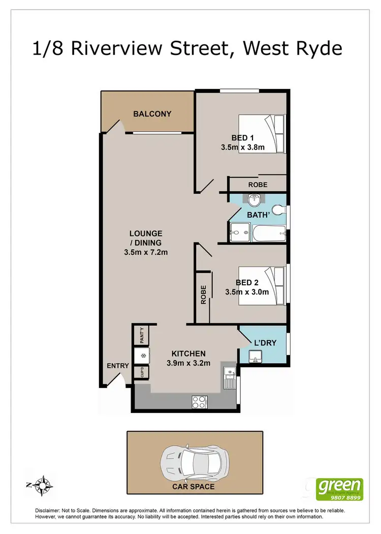 Floorplan of Homely unit listing, 1/8 Riverview Street, West Ryde NSW 2114