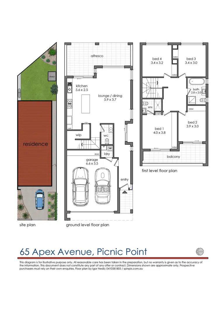 Floorplan of Homely house listing, 65 Apex Avenue, Picnic Point NSW 2213