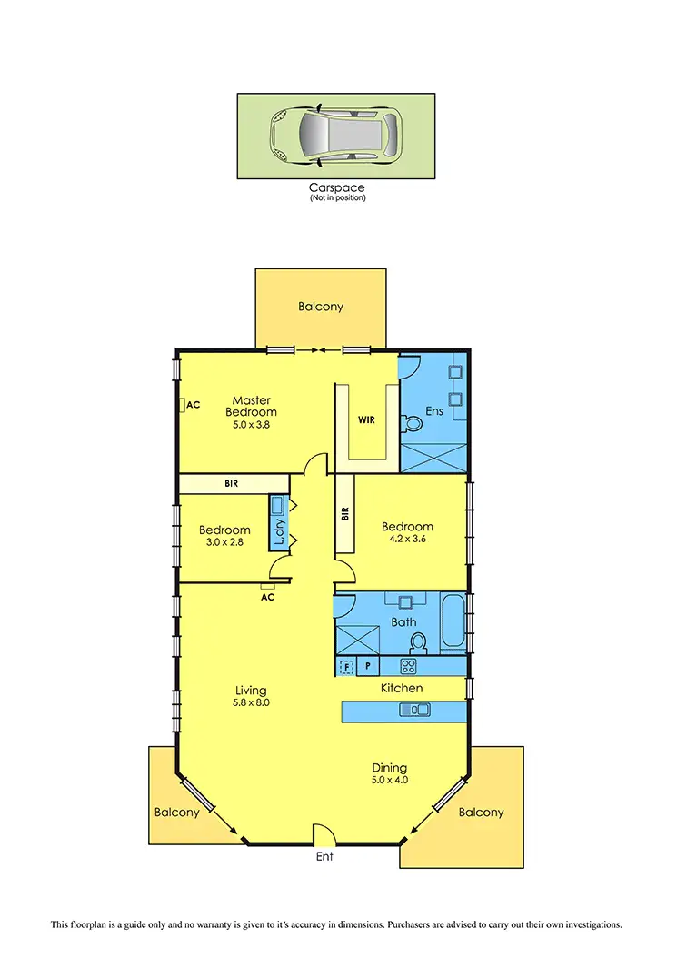Floorplan of Homely apartment listing, 3/56-58 Lothian Street, North Melbourne VIC 3051
