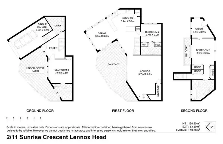 Floorplan of Homely semi-detached listing, 2/11 Sunrise Crescent, Lennox Head NSW 2478
