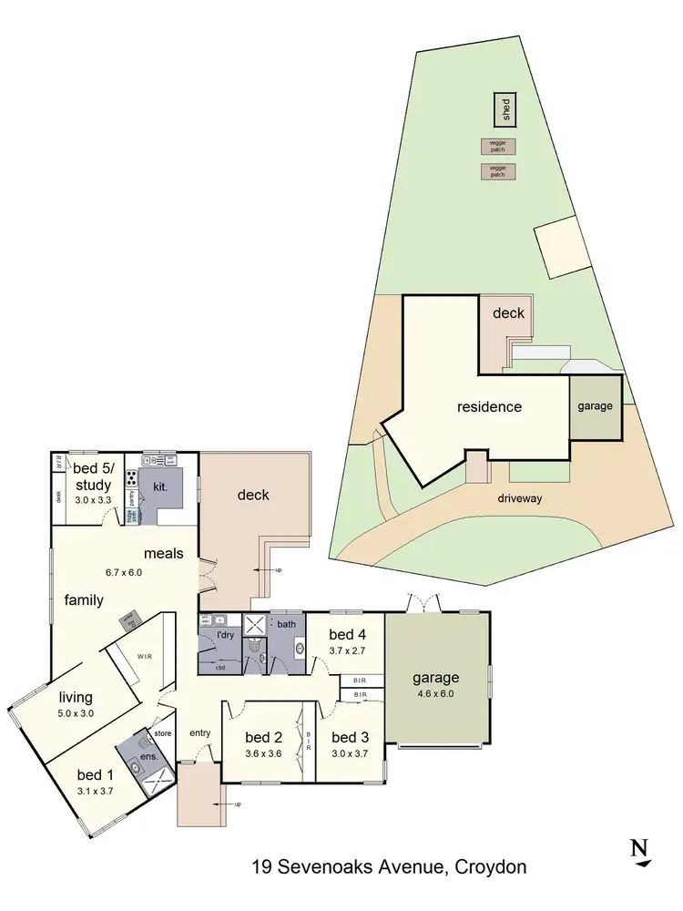 Floorplan of Homely house listing, 19 Sevenoaks Avenue, Croydon VIC 3136