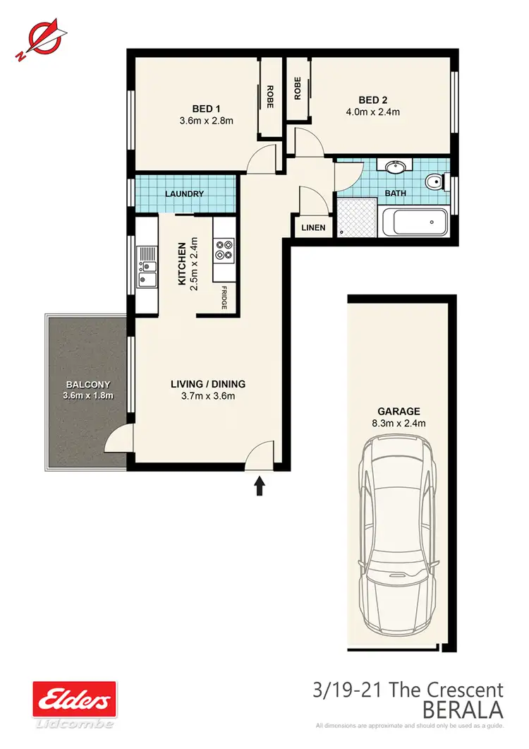 Floorplan of Homely apartment listing, 3/19-21 The Crescent, Berala NSW 2141