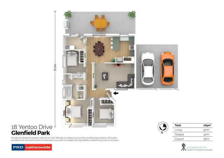 Floorplan of Homely house listing, 18 Yentoo Drive, Glenfield Park NSW 2650