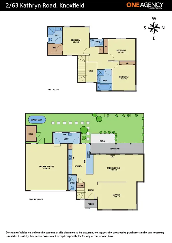 Floorplan of Homely townhouse listing, 2/63 Kathryn Road, Knoxfield VIC 3180
