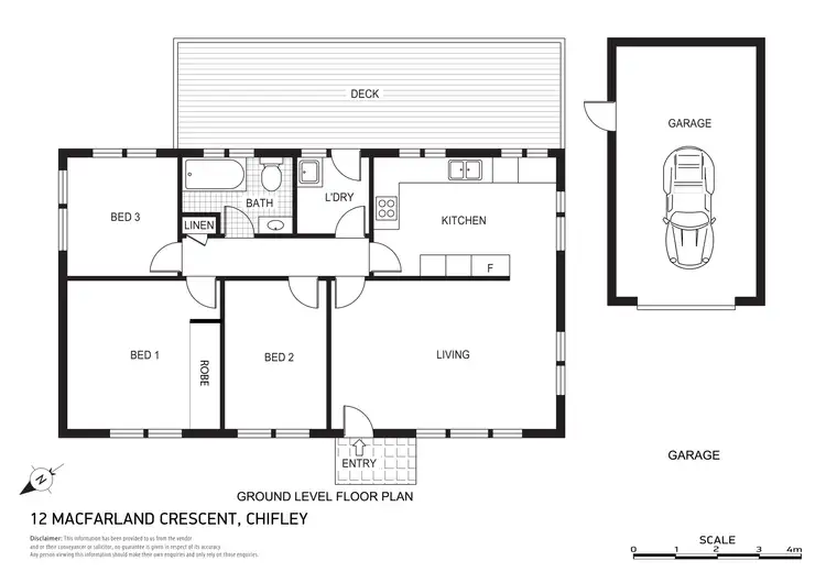Floorplan of Homely house listing, 12 Macfarland Crescent, Chifley ACT 2606