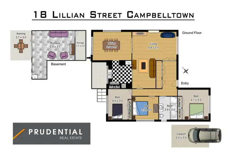 Floorplan of Homely house listing, 18 Lillian Street, Campbelltown NSW 2560