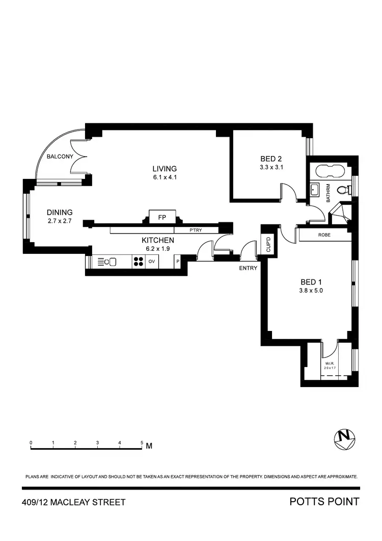 Floorplan of Homely apartment listing, 409/12 Macleay Street, Potts Point NSW 2011