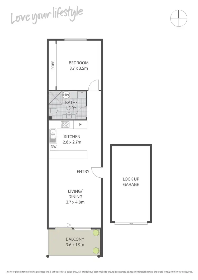 Floorplan of Homely apartment listing, 1/122 Swanson Street, Erskineville NSW 2043