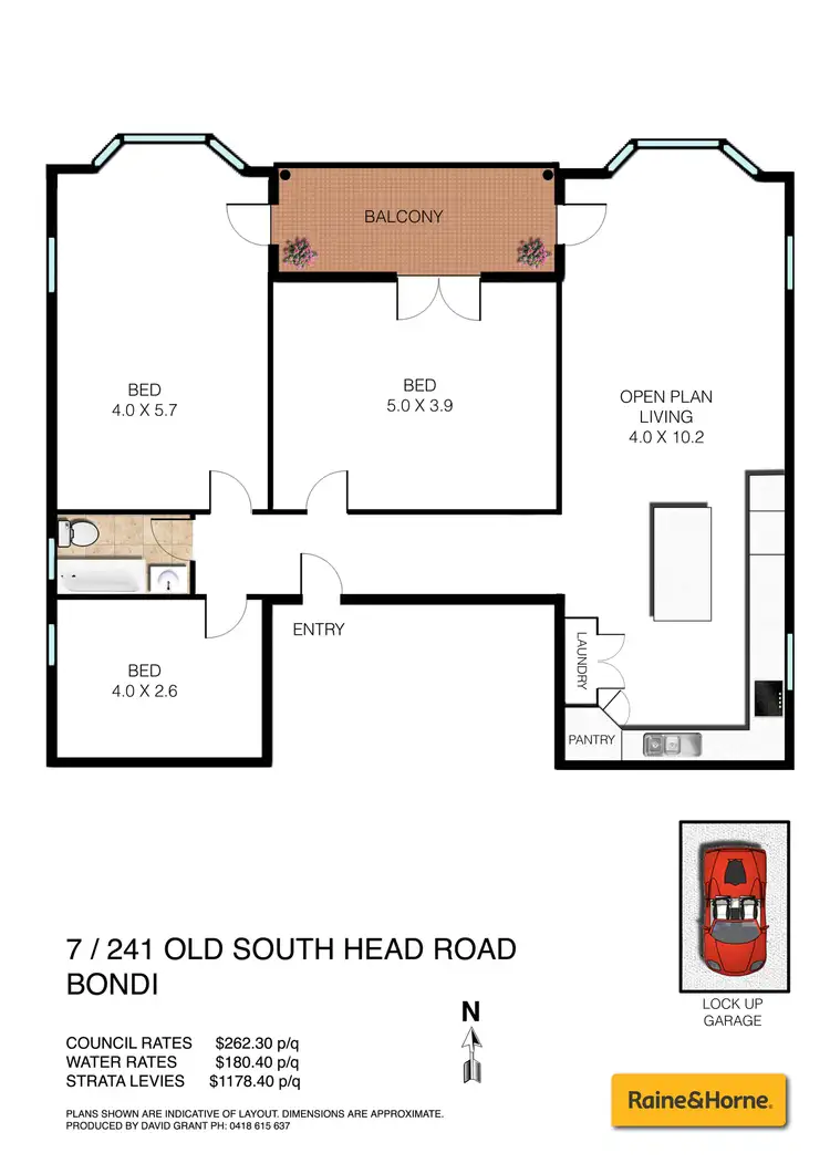 Floorplan of Homely apartment listing, 7/241 Old South Head Road, Bondi NSW 2026