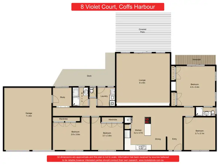 Floorplan of Homely house listing, 8 Violet Court, Coffs Harbour NSW 2450
