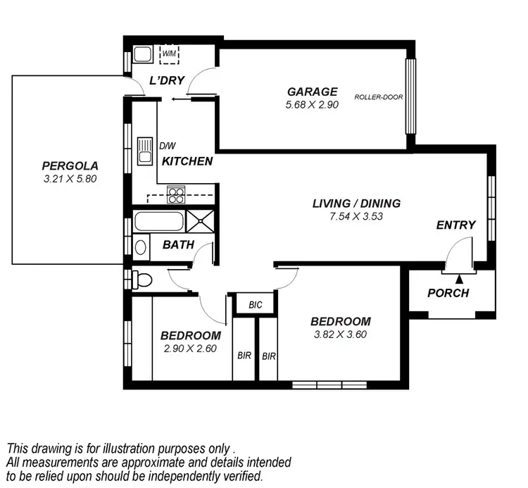 Floorplan of Homely unit listing, 1/16 Markham Avenue, Enfield SA 5085