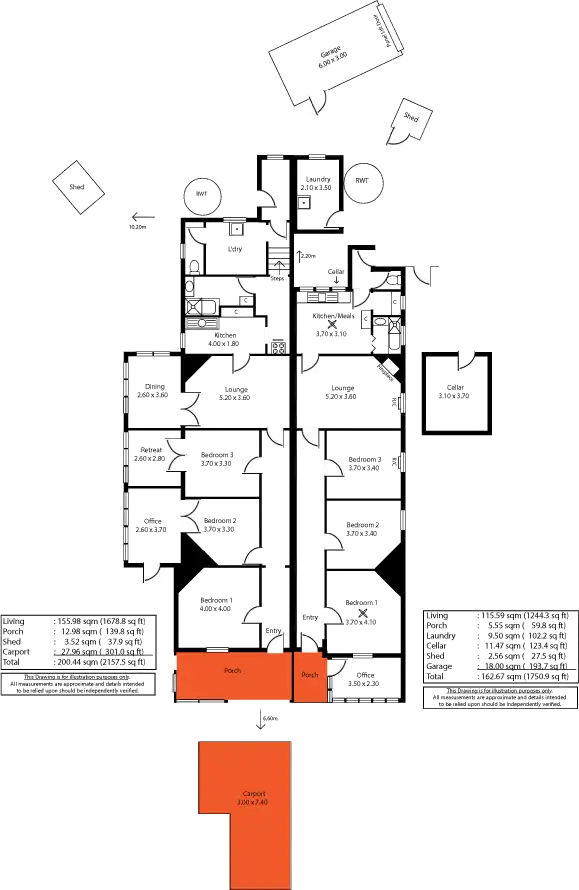 Floorplan of Homely house listing, 1 & 1A Le Hunte Street, Wayville SA 5034