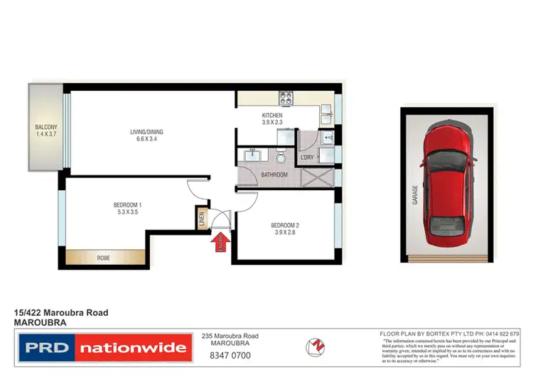 Floorplan of Homely unit listing, 15/422-424 Maroubra Road, Maroubra NSW 2035