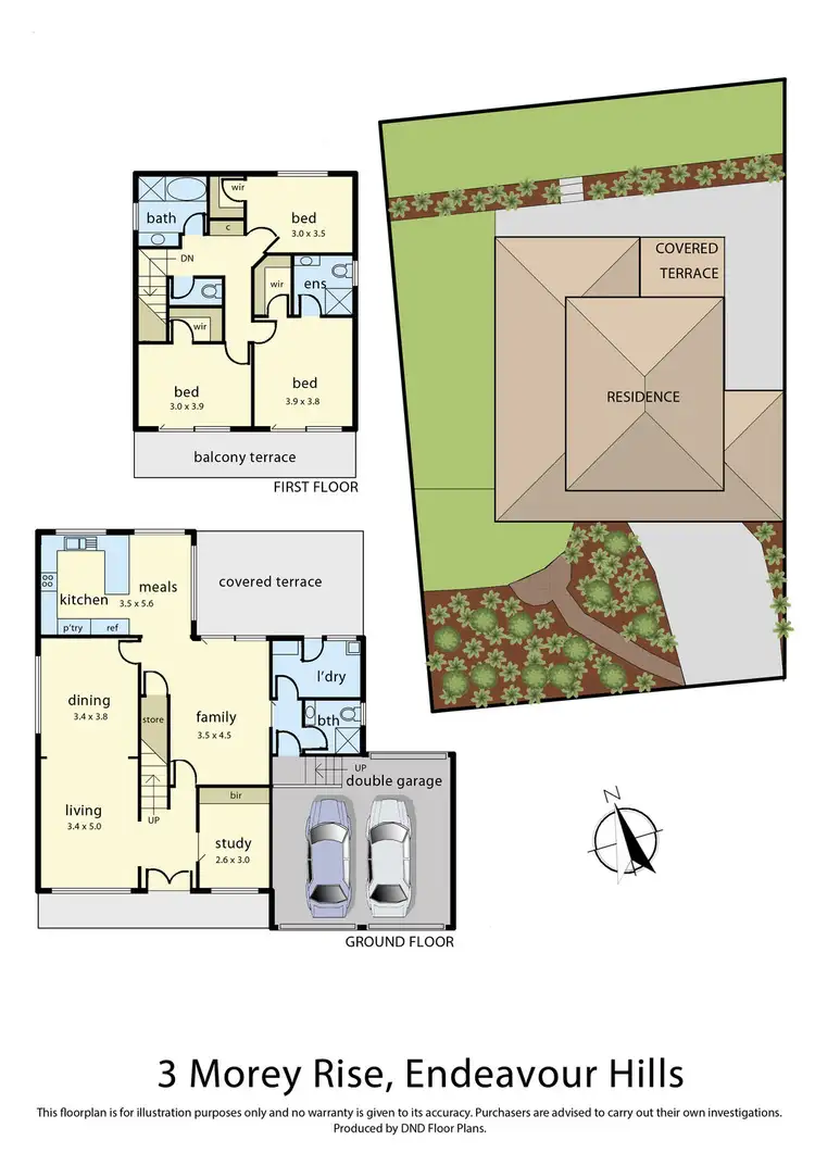 Floorplan of Homely house listing, 3 Morey Rise, Endeavour Hills VIC 3802