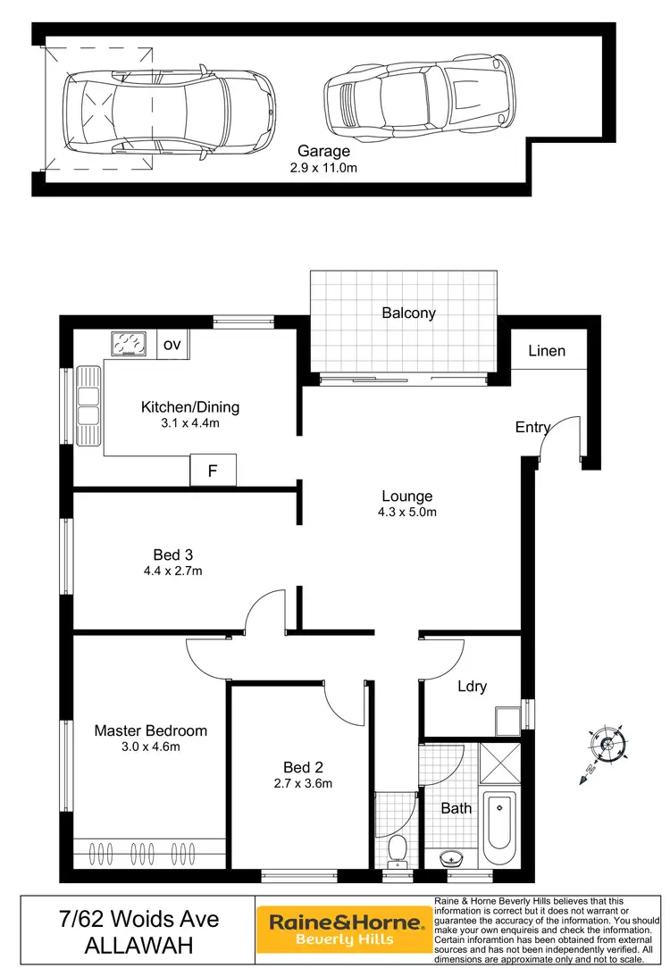 Floorplan of Homely unit listing, 7/62-64 Woids Avenue, Allawah NSW 2218