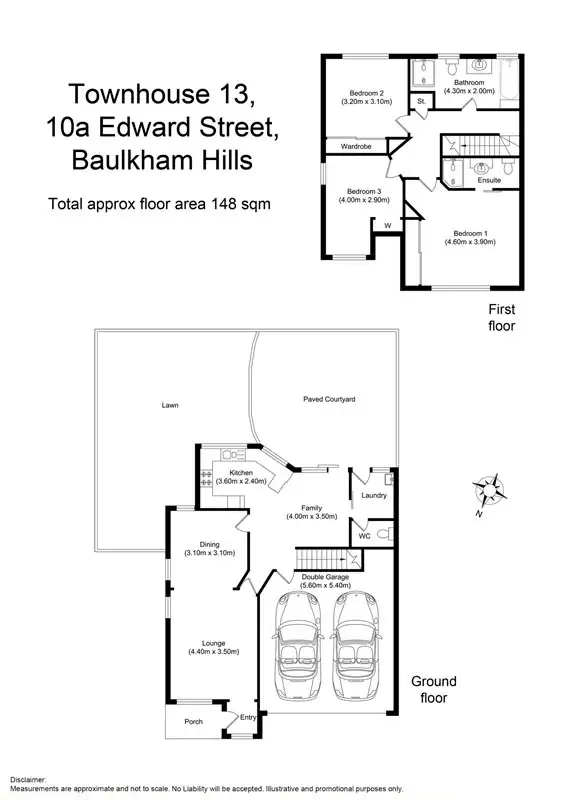 Floorplan of Homely townhouse listing, 13/10a Edward St, Baulkham Hills NSW 2153