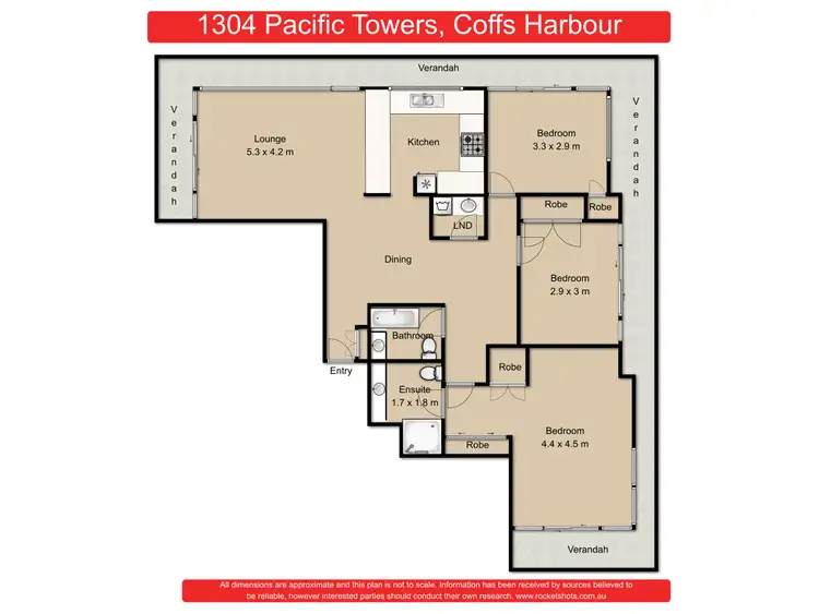 Floorplan of Homely apartment listing, 1304/121 Ocean Parade, Coffs Harbour NSW 2450