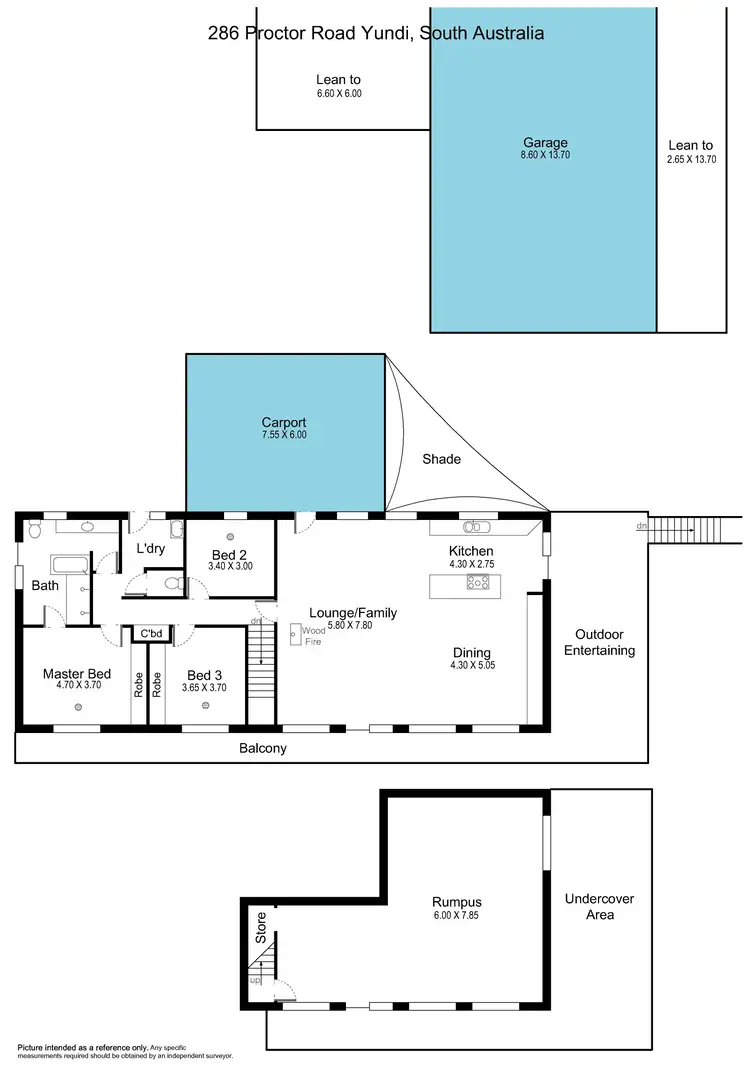 Floorplan of Homely house listing, 286 Proctor Road, Yundi SA 5172