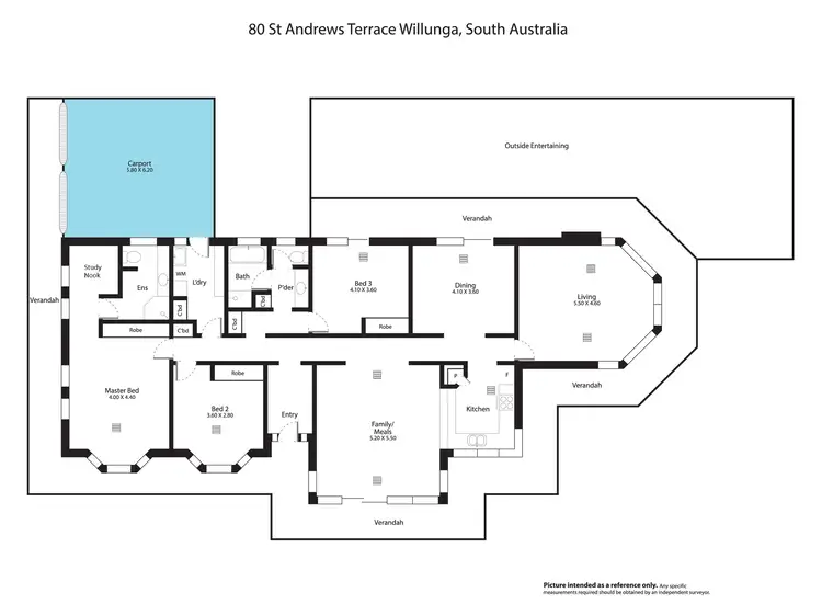 Floorplan of Homely house listing, 80 St Andrews Terrace, Willunga SA 5172