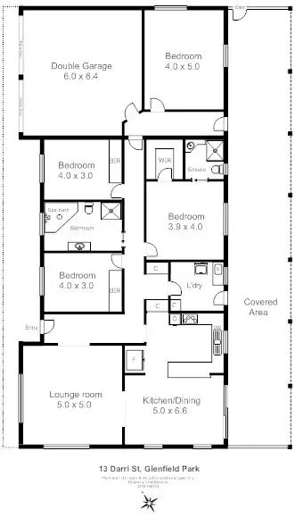 Floorplan of Homely house listing, 13 Darri Street, Glenfield Park NSW 2650