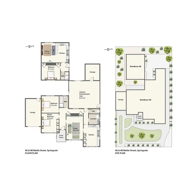 Floorplan of Homely semi-detached listing, 4 Wattle Street, Springvale VIC 3171