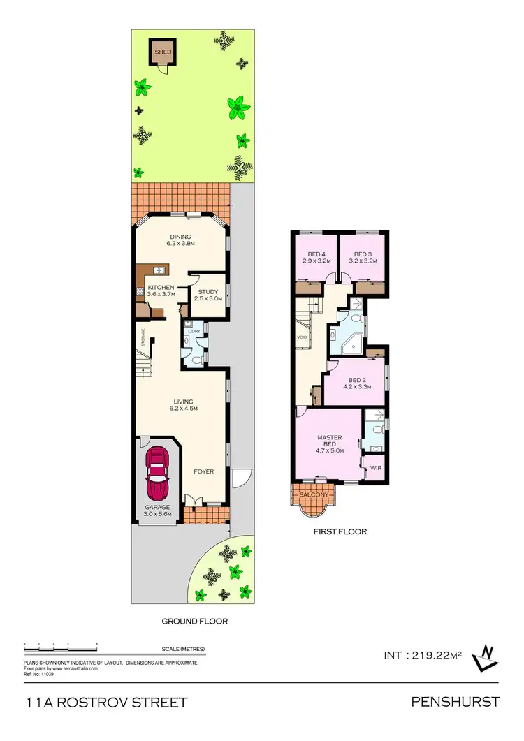 Floorplan of Homely semi-detached listing, 11A Rostrov Street, Penshurst NSW 2222