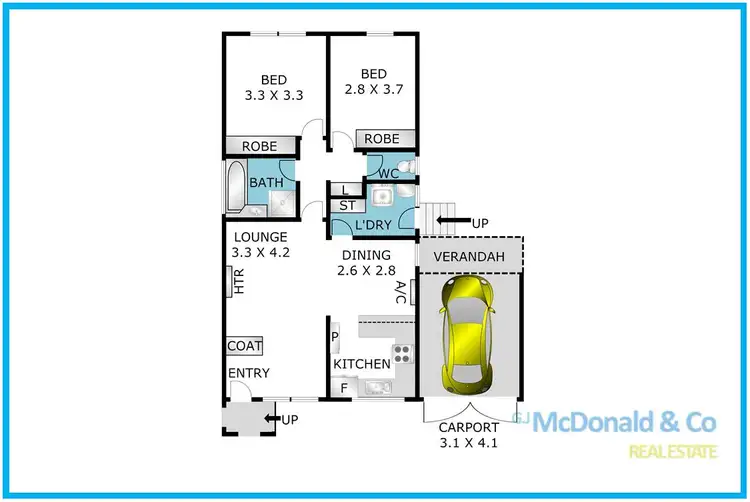 Floorplan of Homely unit listing, 2/1 Roxby Street, Manifold Heights VIC 3218