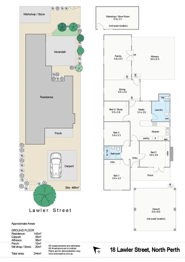 Floorplan of Homely house listing, 18 Lawler Street, North Perth WA 6006